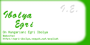 ibolya egri business card